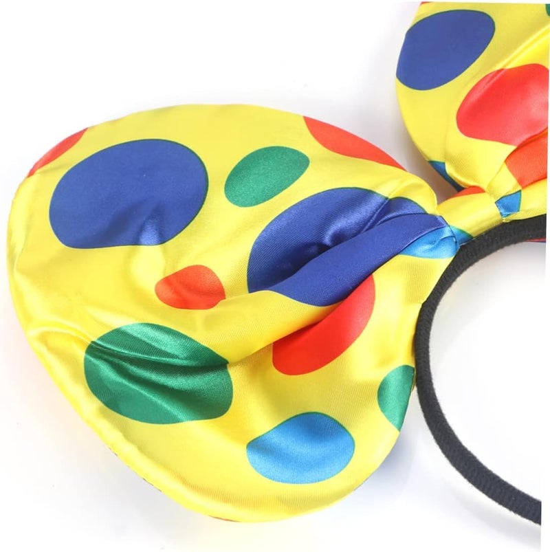 FRECI 6pcs Clown Headband Polka Dot Clown Hat for Halloween Cosplay Costume Accessories, Multicolored, Medium - Image 5